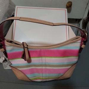 COACH Multi Striped HoBo Shoulder Bag